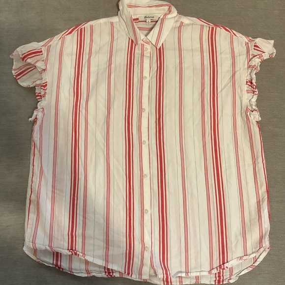 Madewell Striped Button Up Medium - Picture 1 of 5